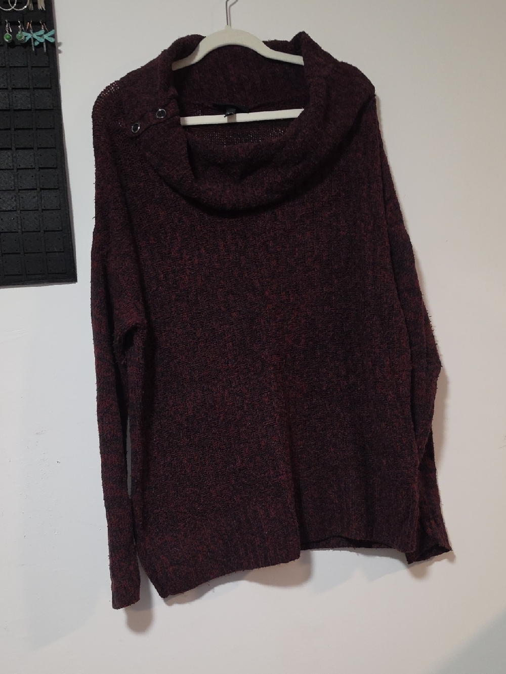 LB 18/20 Cowl Neck Sweater in Deep Burgundy